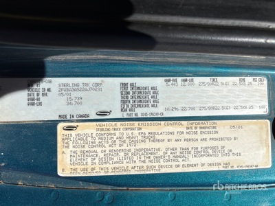 2002 Sterling A9500 Tracteur routier