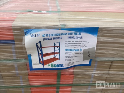 (6) Sets Of SKLP SK-HJ6 Heavy Duty Metal Storage Shelving - Unused
