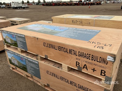 2025 AGR-MS2642 Metal Garage Storage Building (Unused)