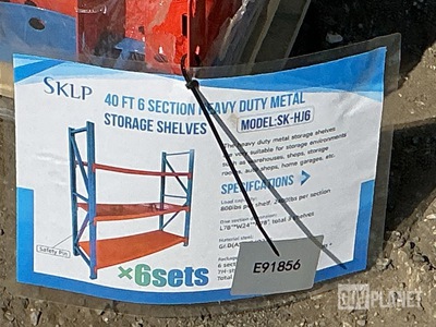 (6) Sets Of SKLP SK-HJ6 Heavy Duty Metal Storage Shelving - Unused