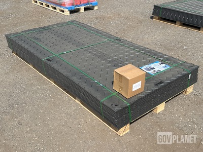 (12) SKLP SK-LJB12 Polyethylene Board Roadbed Protection Pads - Unused