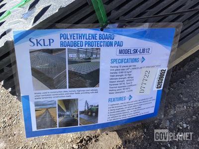 (12) SKLP SK-LJB12 Polyethylene Board Roadbed Protection Pads - Unused