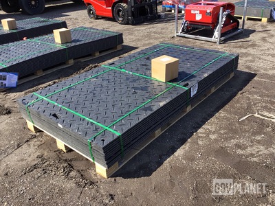 (12) SKLP SK-LJB12 Polyethylene Board Roadbed Protection Pads - Unused
