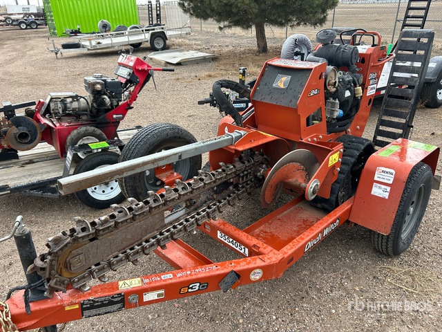 2021 Ditch Witch C24X Walk Behind Trencher w/2020 Ditch Witch S3C Trailer