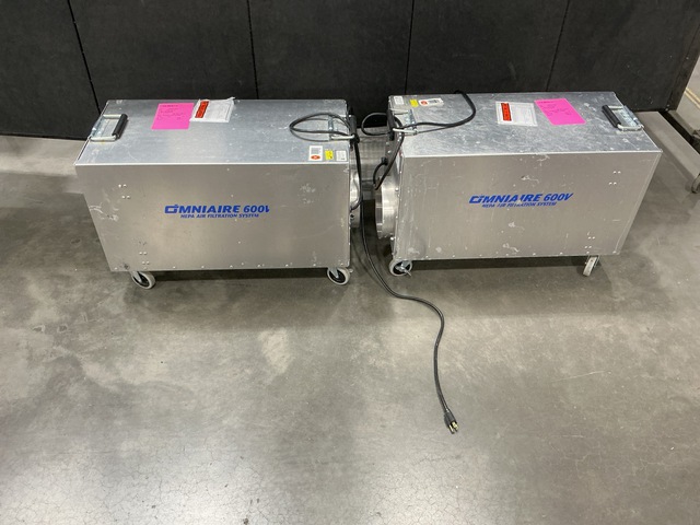 (9) Omniaire OA600V-708 HEPA Air Filtration Systems (9) Omniaire OA600V-708 HEPA Air Filtration Systems