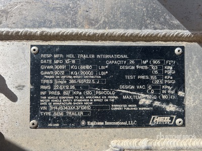 2019 HEIL Pneumatic Bulk Trailer
