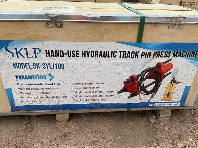 2026 SKLP SK-SYLJ100 Hand-Use Hydraulic Track Pin Press Machine - Unused
