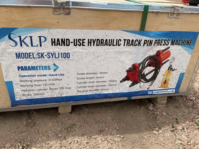 2026 SKLP SK-SYLJ100 Hand-Use Hydraulic Track Pin Press Machine - Unused