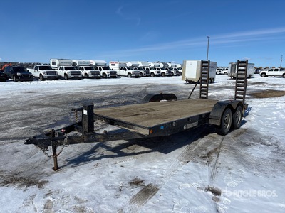 2005 Trailtech 2CEL235-18 18 ft T/A Remolque Portamaquinaria