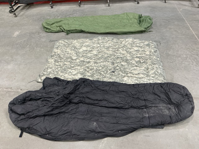 (25) Sleeping Bags, (1) Bivy Cover & (7) Wet Weather Poncho Liners