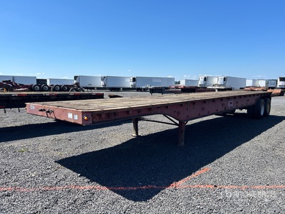 1974 Brown 40 ft T/A Flatbed Trailer