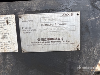 2017 Hitachi ZX135US-5N Koparka gąsienicowa