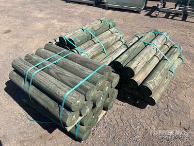 Quantity of (3) Pallets of Log 150 mm x 1000 mm Staccionata