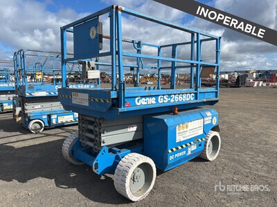 2002 Genie GS2668DC Electric Scissor Lift (Inoperable)