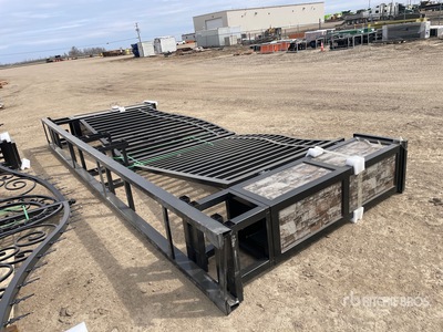 2026 Suihe NFG-20FGP-D 19 ft x 5 ft Wrought Iron Bi-Parting Puerta de entrada (Unused)