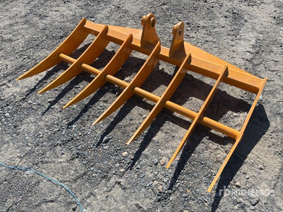 GIYI 1170 mm Excavator Rake - Fits Cat 303 (Unused)