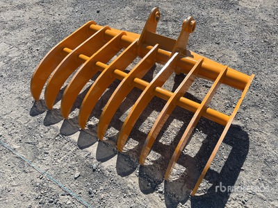 GIYI 1140 mm Excavator Rake - Fits Cat 307 (Unused)
