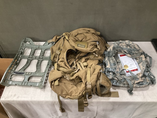 (1) Mountain Recce Pack, (1) Assault Pack & Assorted Items