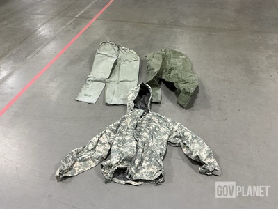 (3) Pairs of Wet Weather Coveralls, (9) Wet Weather Jackets & Assorted Items