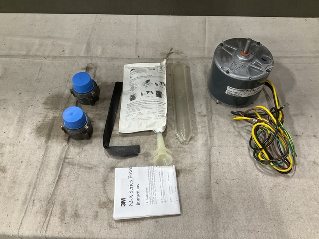 (10) Inline Resin Splice Kits, (5) Electric Motors & Assorted Items