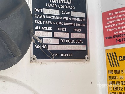 2022 Ranco T/A Remorque à benne basculante arrière