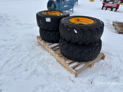 Quantity of (4) Galaxy Super Side Wall Beefy Baby 12-16.5 Tyres - Fits Skid Steer