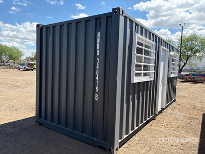 2025 20 ft Standard Multi-Door 20 ft x 8 ft Skid-Mounted Mobile Office Storage Container (Unused)