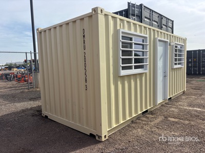 2025 20 ft Standard Multi-Door 20 ft x 8 ft Skid-Mounted Mobile Office Contenedor de almacenamiento (Unused)