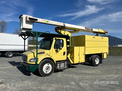 2013 Terex HI Ranger XT60 60 ft on 2014 Freightliner M2 106 4x2 Forestry Chipper Body Bucket Truck