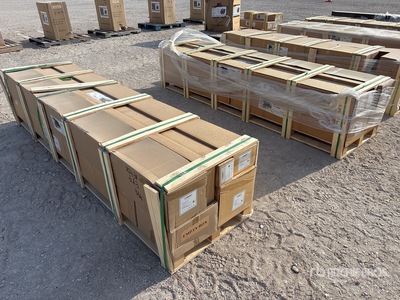 Quantity of (3) Aluminum Louvered Pergola Kit w/10 ft x 19 ft Adjustable Upgraded Extended Roof (Unused)