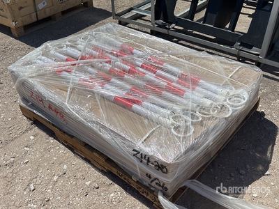 Quantity of (100) EXB-01 Cone Bar 1 PC-Red w/White (Unused)