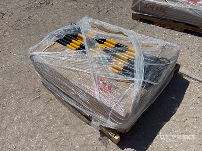 Quantity of (100) EXB-01 Cone Bar 1 PC-Yellow w/Black Safety Cones (Unused)