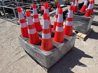 Quantity of (100) TC-PVC70R 70 cm Traffic Cones (Unused)