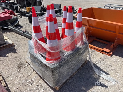 Quantity of (100) TC-PVC75BR 75 cm Traffic Cones (Unused)