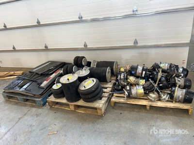 Quantity of (3) Pallets of Air Spring Bags, Air Brake Chambers & Mudflaps