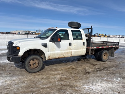 2009 Ford F-350 4x4 Crew Cab Flatbed Truck