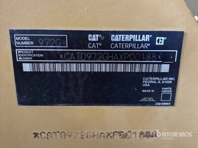 2004 Cat 972G Pala gommata