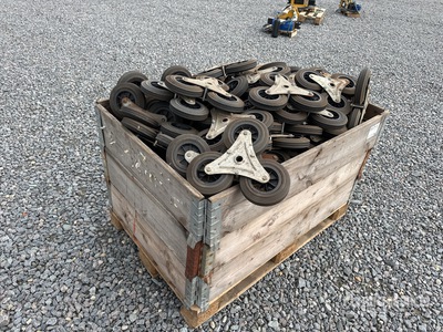 Pallet of unused rubber wheels (Unused)