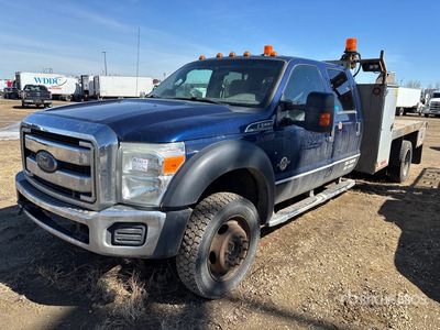 2012 Ford F-550 XLT 4x4 Crew Cab Flatbed Truck