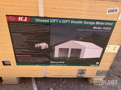 KJ K2223 Double Garage Metal Shed - Unused