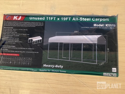 KJ K1119 All-Steel Carport - Unused