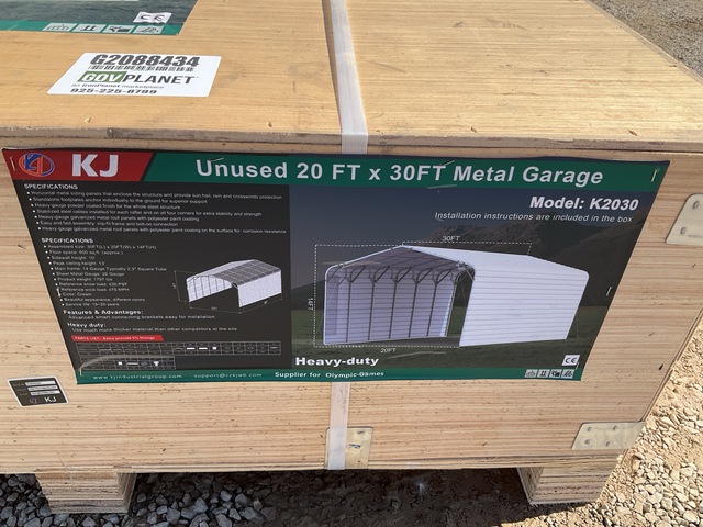 KJ K2030 Metal Garage - Unused