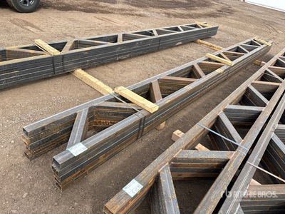 Quantity of (5) 18 in x 20 ft Metal Trusses