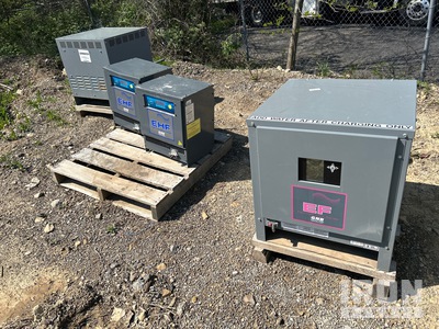 Quantity of (4) Qty of (3) Misc, Used Battery Chargers 4 battery chargers