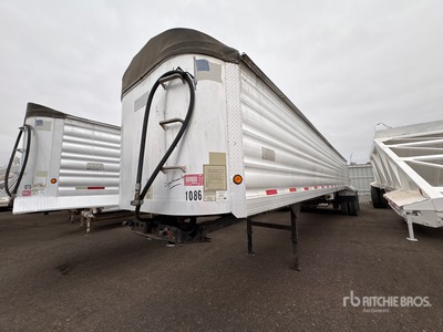2008 Travis 38 ft T/A Aluminum Quarter Frame Tipping Trailer