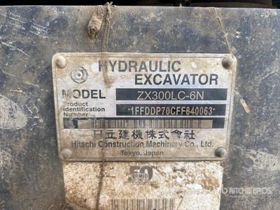 2015 Hitachi ZX300LC-3 Tracked Excavator