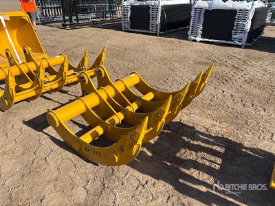 2026 HW RAKE31259 59 in エクスカベーター レーク - Fits Cat 312 (Unused)