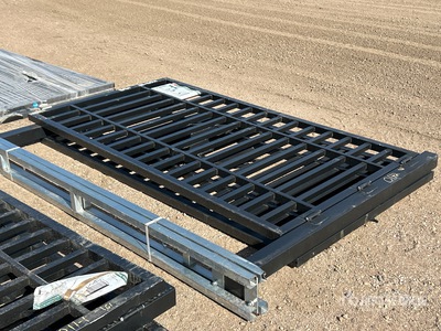 2025 KJ K2007N 20 ft x 6 ft 6 in Wrought Iron Heavy Duty Bi-Parting Driveway Gate