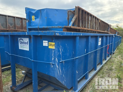 Quantity of (2) 22 ft 4 in 30 cyd حاوية التدحرج