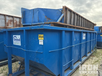 Quantity of (2) 22 ft 4 in 30 cyd حاوية التدحرج